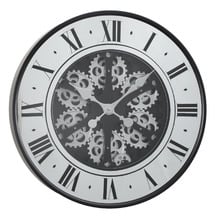 60cm French Industrial Metal Wall Clock